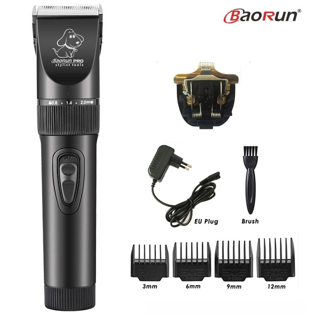 BaoRun P7 Professional Dog Hair Trimmer Low-Noise Cat Grooming Clippers for Dog Rechargeable Hair Cutters Haircut Machine Black