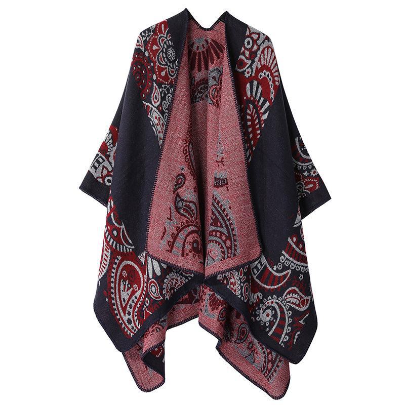 Stylish Ethnic-Style Warm Shawl: Perfect for Travel In Yunnan & Tibet, Summer Imitation Cashmere Scarf for Women
