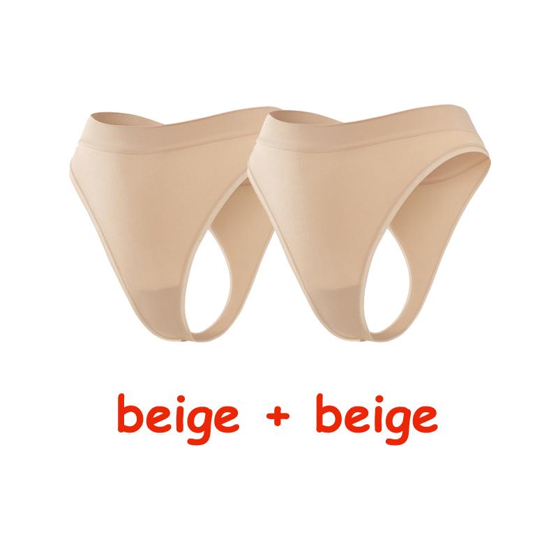 2Pcs/Lot Women Sexy 5 Color Panties Low-waist Comfort Underwear G String Thong Breathable Lingerie Temptation Intimates