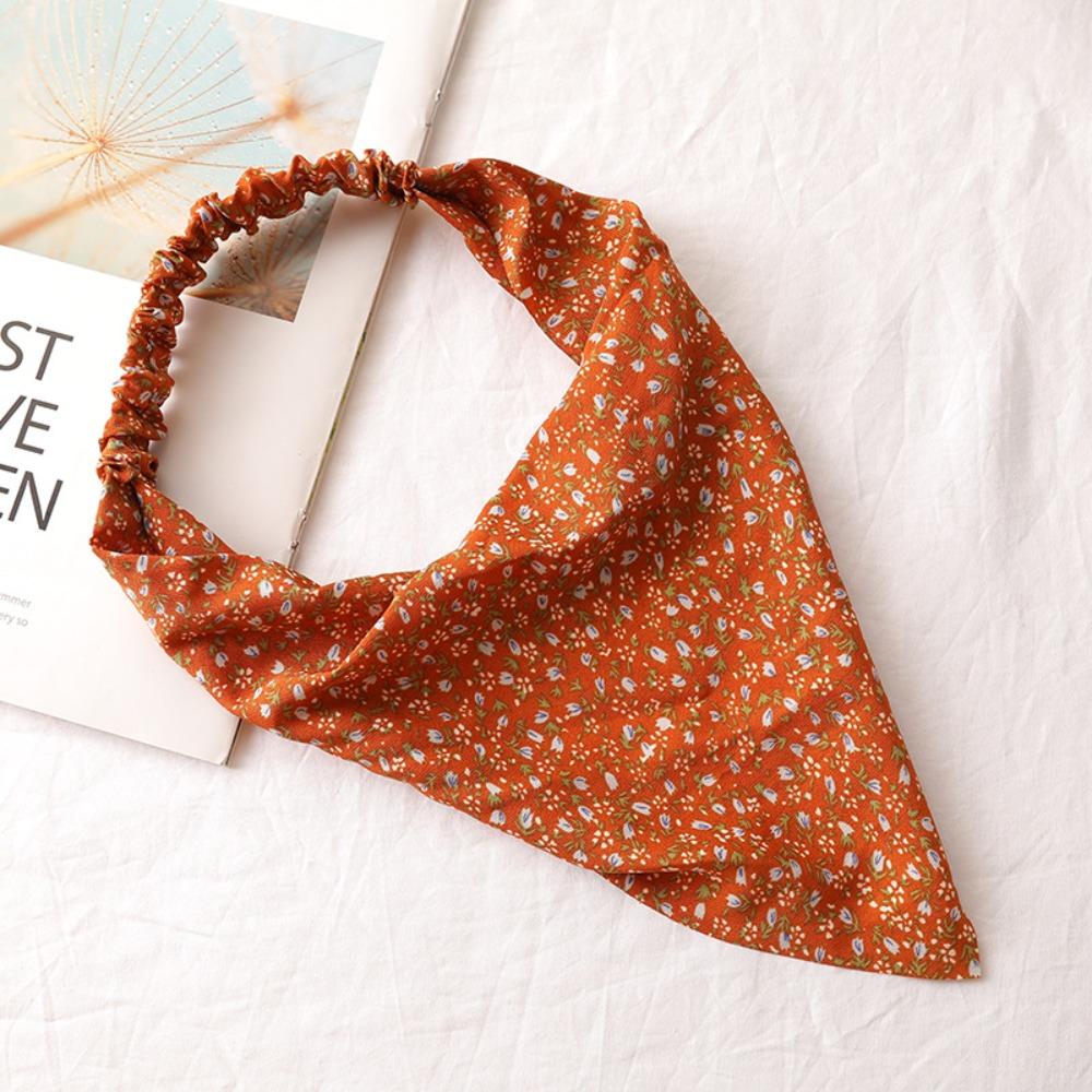 Летний платок на голову, шарф, цветочная повязка на голову, повязка на голову, треугольные платки для женщин и девочек