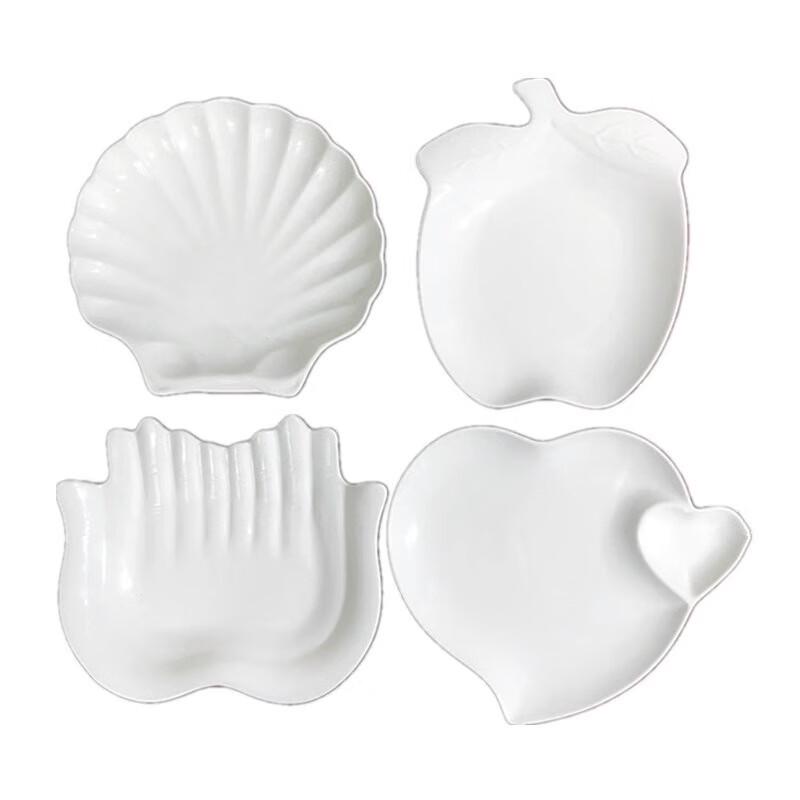 10-дюймовая белая керамическая многоугольная сервировочная тарелка с двойными ручками