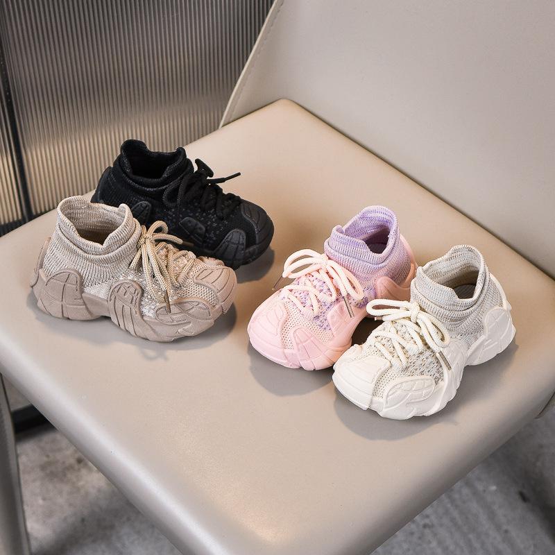 Kids Knit Sock Shoes Spring Autumn Boys Girls Casual Sneakers Lightweight Running Shoes For Children Toddler Athletic Footwear