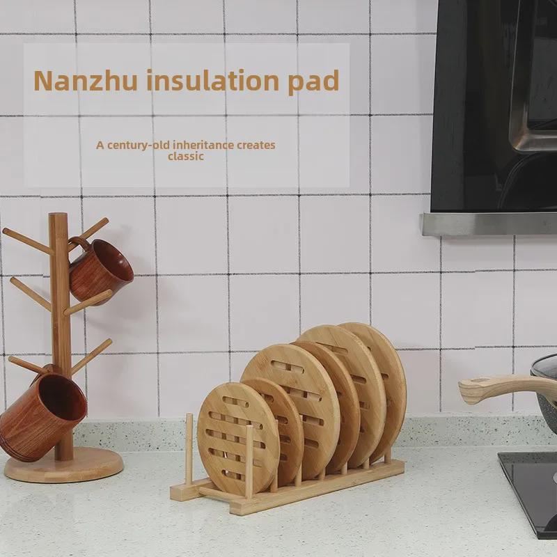 Thick Round Bamboo Placemats and Coasters - Heat-Resistant Table Mats