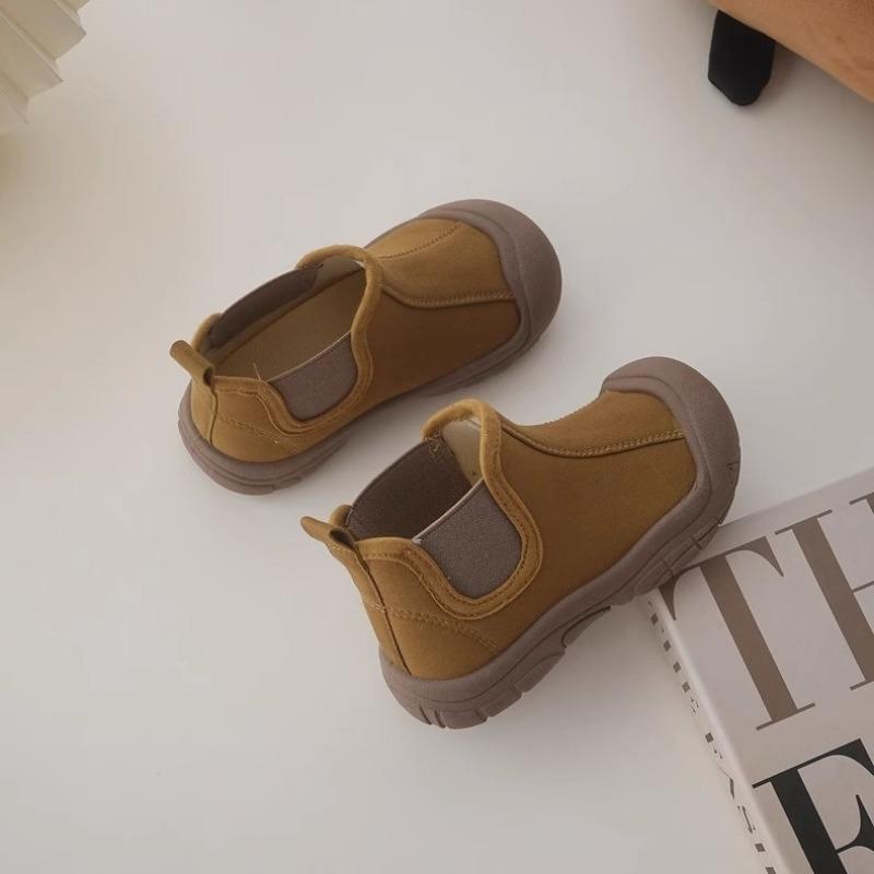 Japanese Korean Children's Shoes Autumn New Boys and Girls Toddler Steady Shoes Short Boots Smoke Boots Cloth Boots Children's Cloth Shoes