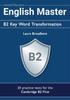 Книга English Master B2 Key Word Transformation: 20 Practice Tests for the Cambridge First