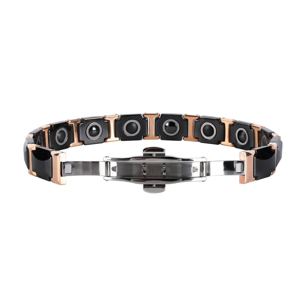 Black Ceramic Tungsten Steel Bracelet Hematite Health Care Link Magnetic Bracelets Bangles Unisex Wristband Luxury Jewelry