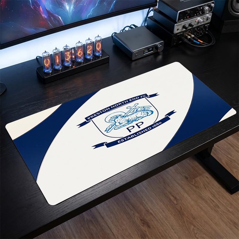 Preston North End Football Print Large Mouse Pad, Anti-Slip Extended Gaming Desk Mat for Office Home