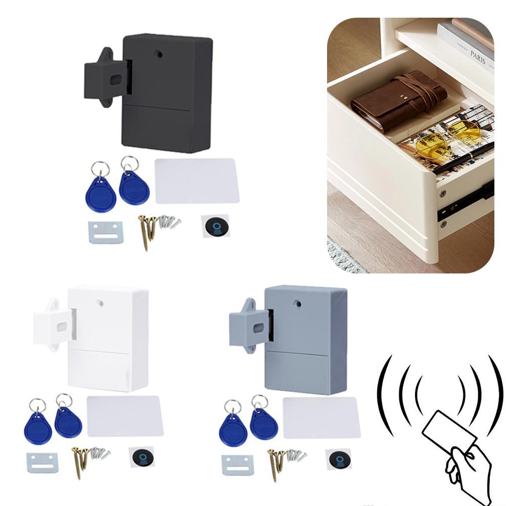 Электронный RFID-замок для шкафа RFID-замок Умный датчик Разблокировка по IC-карте Шкафчик с 2 скрытыми ключами DIY-замок для шкафа