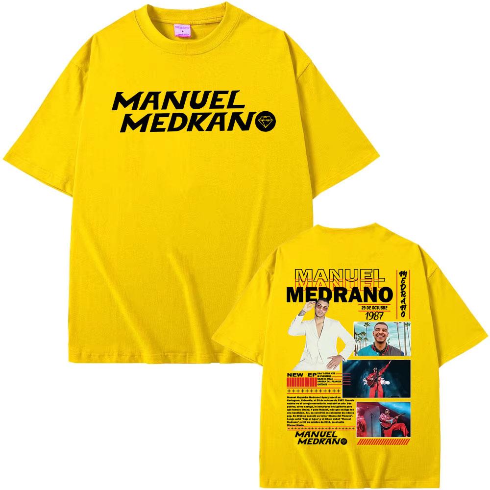 Rapper Manuel Medrano Album Tour Cover T Shirts Men's Clothing High Quality Fashion Hip Hop Classic T-shirts Pure Cotton T-shirt