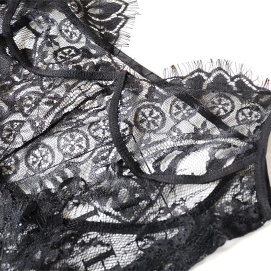 2 шт./компл., сексуальная ночная рубашка, кружевной дизайн, с v-образным вырезом выше колена, прозрачный женский комплект нижнего белья для медового месяца