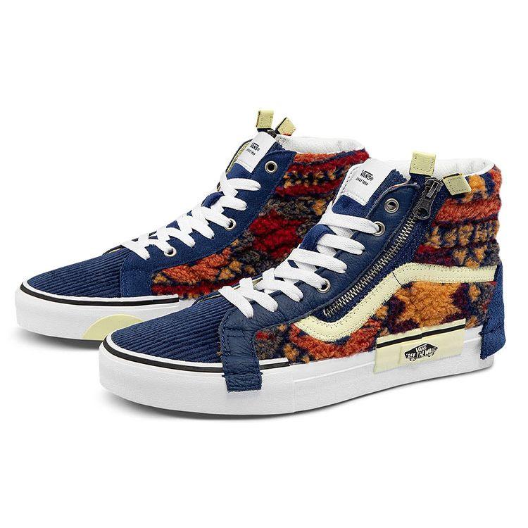 Vans Sk8 Casual High-Top Skate Shoes Unisex Sneakers Blue Red VN0A3WM1ABG