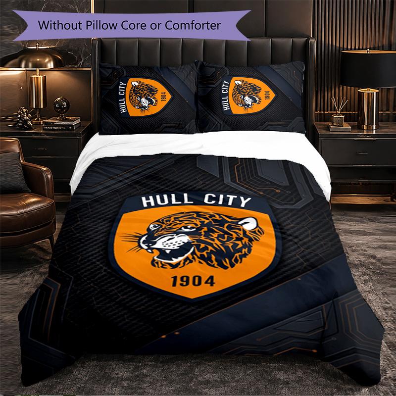 Hull FC Pattern Microfiber 3Pcs Bedding Set Decor Duvet Cover Set For Bedroom Home Use