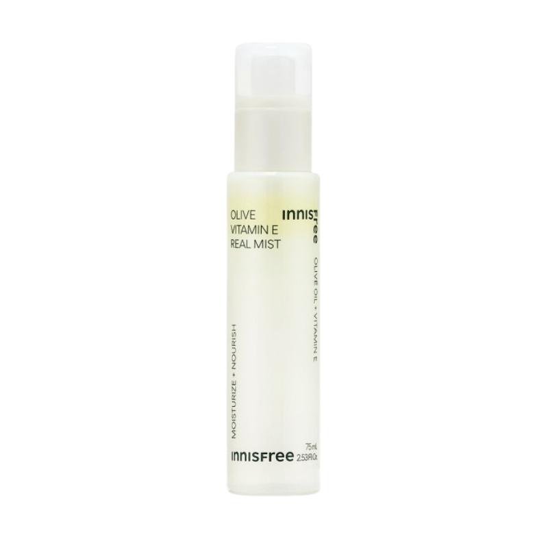 Innisfree Оливковое масло с витамином Е, настоящий масляный спрей 75 мл | Увлажняющий и питательный спрей для лица с антиоксидантами