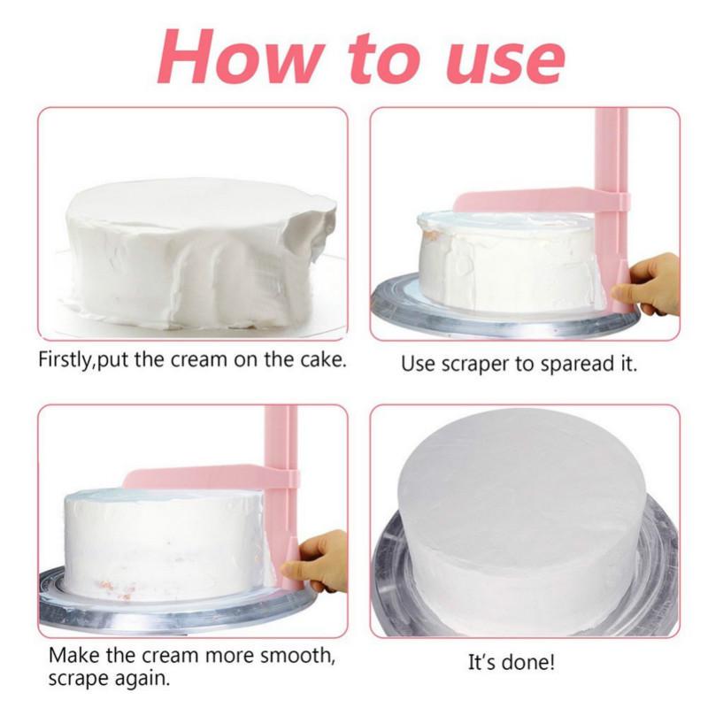 Cake Scraper Smoother Adjustable Fondant Spatulas Cake Edge Smoother Cream Leveling Device DIY Baking Tools Cakes Pastry