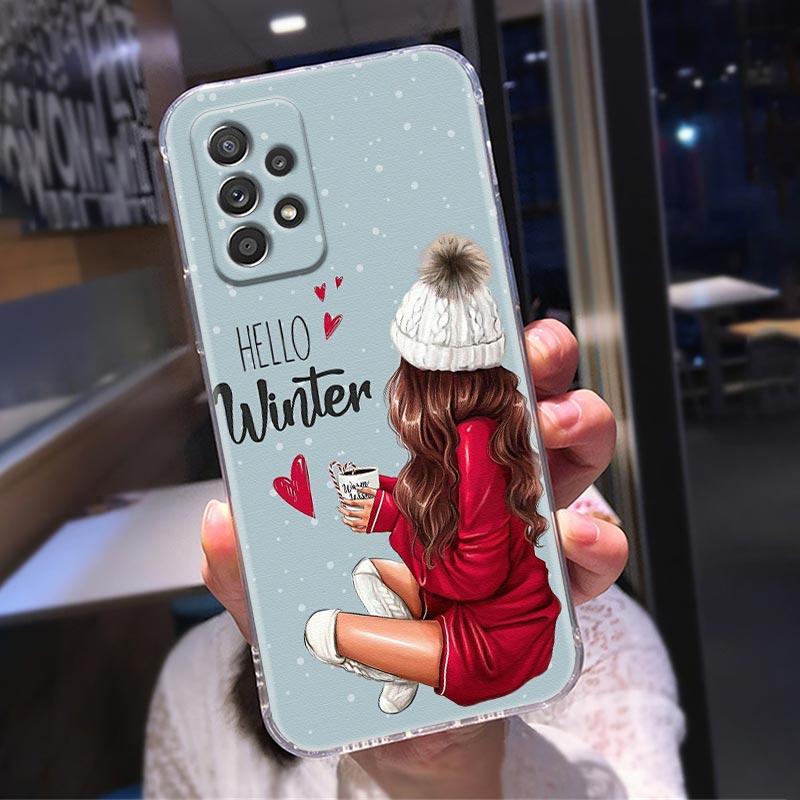 Модный прозрачный чехол Beautiful Girl для Samsung Galaxy A52 A51 A53 A72 A71 A73 A32 A31 A33 A41 A22 A11 чехол Boss Girl Coffee