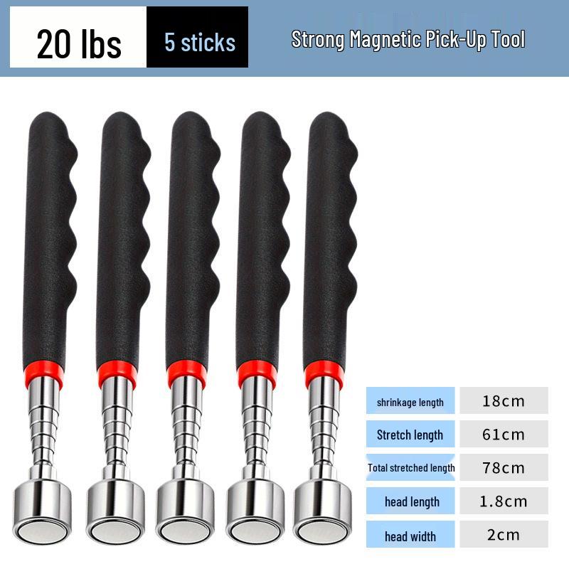 Мощный телескопический магнитный инструмент для захвата – регулируемый стержень в форме ручки для авторемонта
