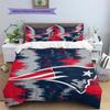 New England Patriots Pattern Bedding Quilt Set  Home Decoration  Gift (1 * duvet cover + 2 * pillowcase  without core)