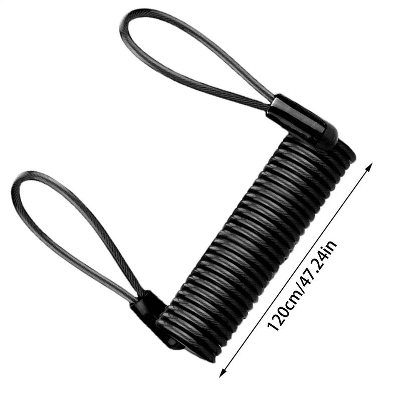 Bike Spring Cable Lock Anti-Theft Disc Lock Motorcycle Security Reminder Cable Bike Scooter Protection Accessories