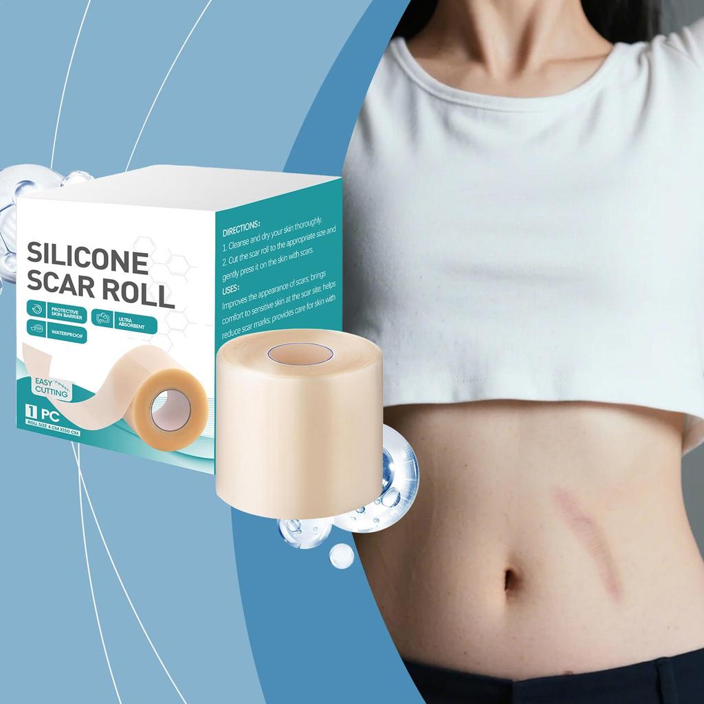 Silicone Scar Sheets Reusable Face Scar Removal Patch Fast Healing Repair Strips Beauty Supplies for Adults Kids Women Burn