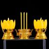 Золотой светодиодный набор «Лотос» Имитация электронного набора подсвечников Новый набор благовоний Декорация