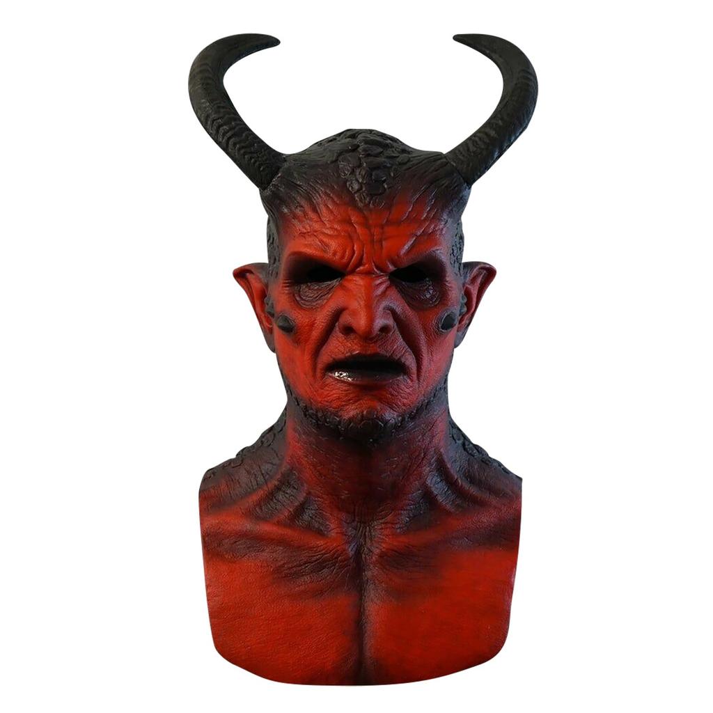 Ikari- Latex Mask Devil Realistic Prank Present Spooky Toy