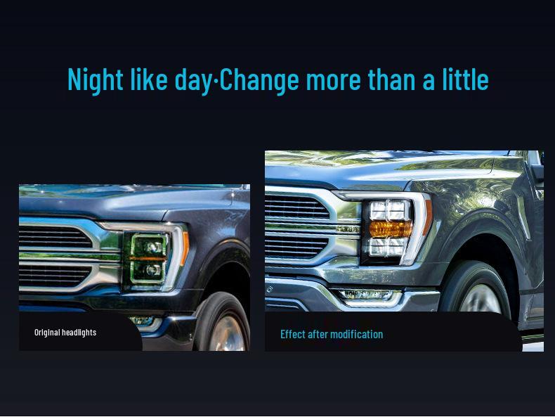 Ford F150 Raptor LED Turn Signal & Daytime Running Light Headlight Assembly