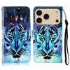 For iPhone 17 Pro Case Pattern Leather Wallet Phone Cover with Strap