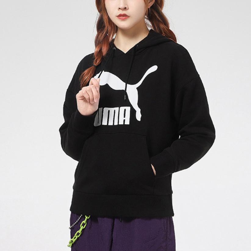 PUMA Sweatshirts Women's Black Hooded Moderate Regular 531383-01