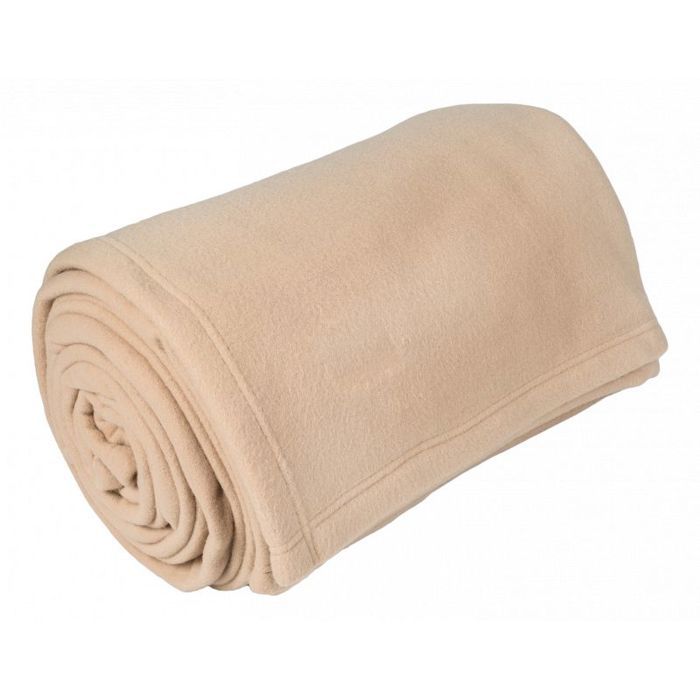 Fleece Blanket "Teddy Non-fire - Standard NF EN ISO 12952" All Sizes Golden Fleece - Teddy Sand - 180 X 240 Cm