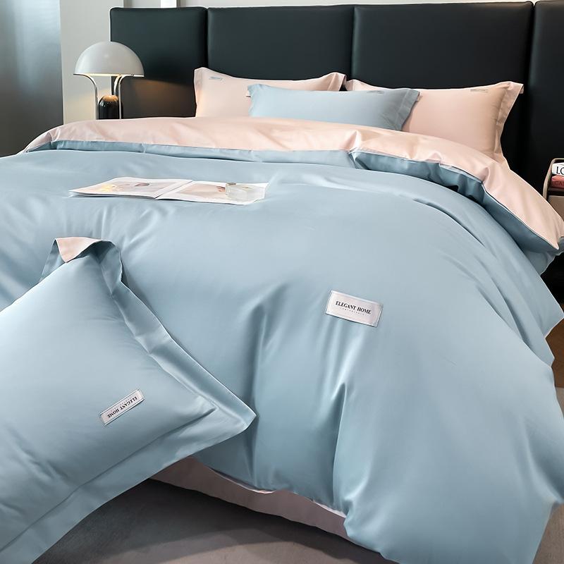 Long-staple Cotton 120 Count Four-piece Set of Pure Cotton Bed Sheets and Duvet Covers, High-end Fitted Sheets, Bed Duvet Covers