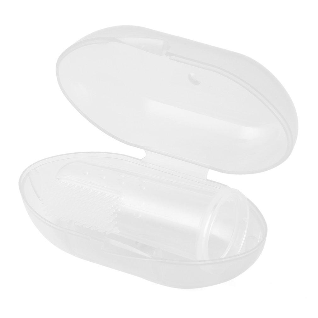 2pcs Baby Kids Finger Silicone Gum Brush Deciduous Infant Toothbrush Clear Massage Brush