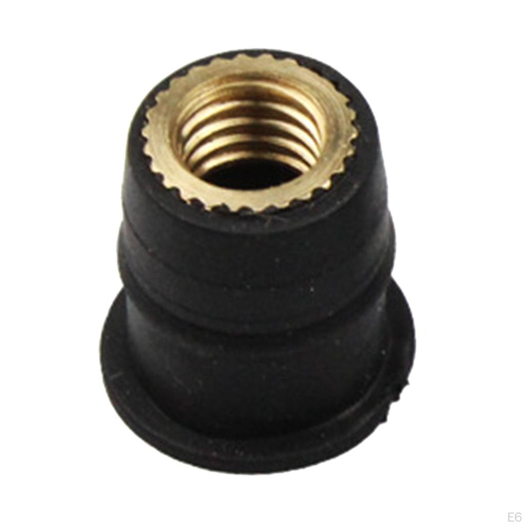5 Pieces Windshield Rubber Motorcycle Nuts Replaces Universal Repair Parts Brass Nut Fairing
