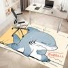 1pc Jeff the Land Shark5 Print Area Rug - Soft, Washable Non-Slip Indoor Mat, Living Room, Home Office Decorative Rug,Office Decorative