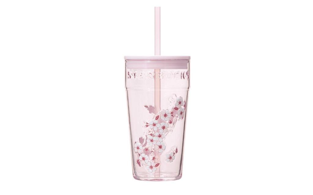 #2026 STARBUCKS JAPAN SAKURA 473мл СТЕКЛЯННЫЙ РОЗОВЫЙ ТЕРМОКРУЖКА БЕСПЛАТНАЯ ДОСТАВКА