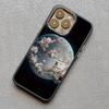Роскошный чехол для телефона 'Луна на ветке' из мягкого силикона для iphone 16 13 12 11 Pro Max 15 14 Pro Max Plus XR X XS 7 8 plus SE2
