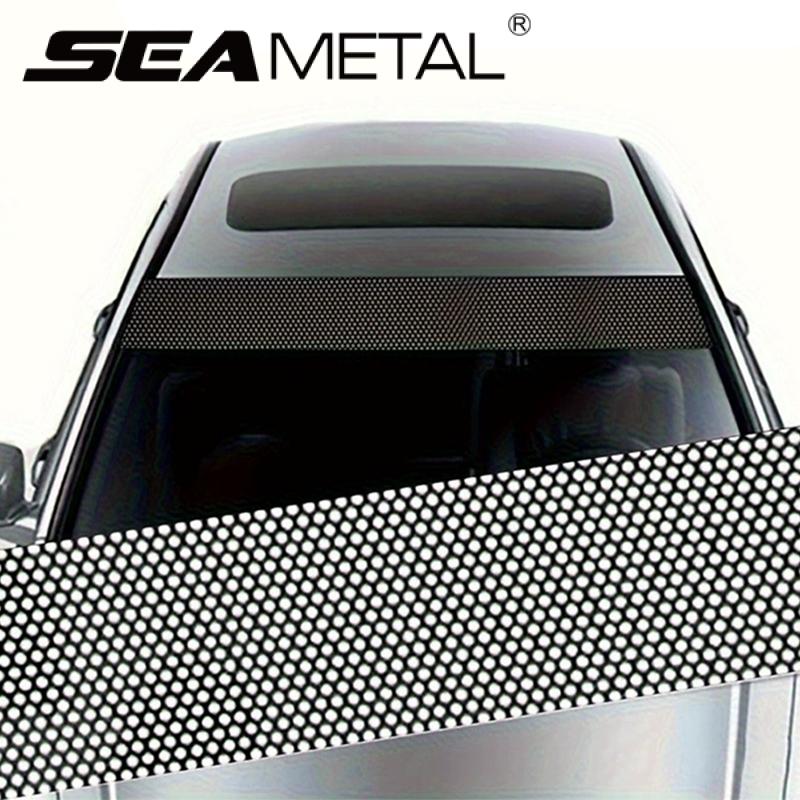 SEAMETAL Прозрачные наклейки на лобовое стекло автомобиля, декоративные наклейки-солнцезащитные козырьки для передней и задней передачи, декоративные наклейки для автомобиля