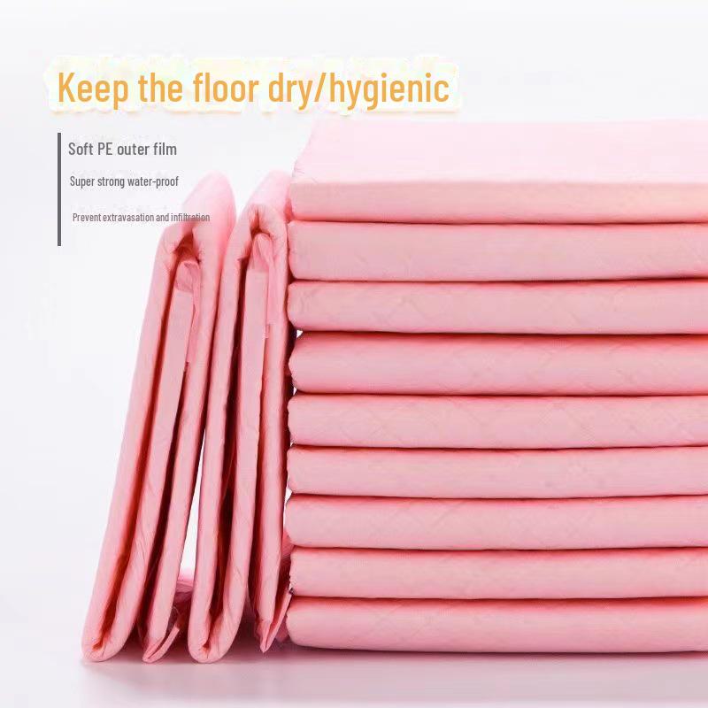 Утолщенные розовые подушечки для сбора мочи домашних животных - одноразовые подгузники для собак с полимерным наполнителем