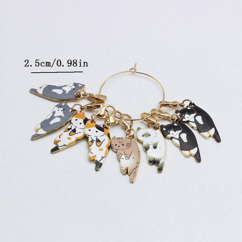 8 шт./компл. сплав многофункциональный вспомогательный маркер орнамент кошка вязание вязальные маркеры для Diy Craft маркер