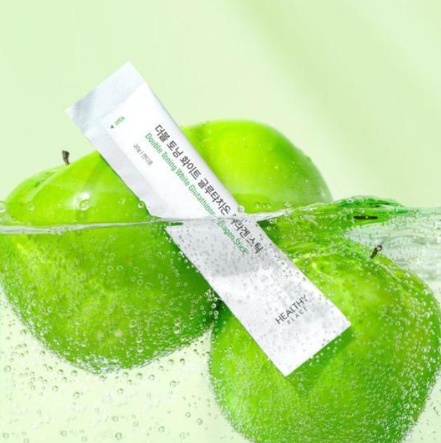 Healthy Place Двойной тонизирующий отбеливающий стик с глутатионом и коллагеном (14 дней)