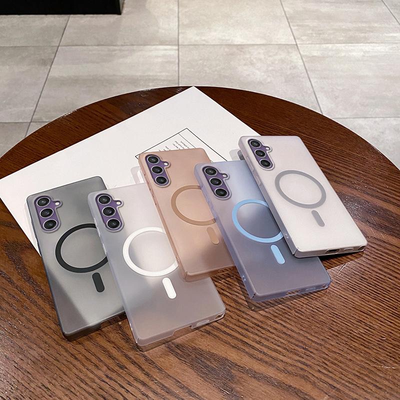 For Samsung Galaxy S24 Magnetic Case Compatible with MagSafe Frosted PC Phone Cover