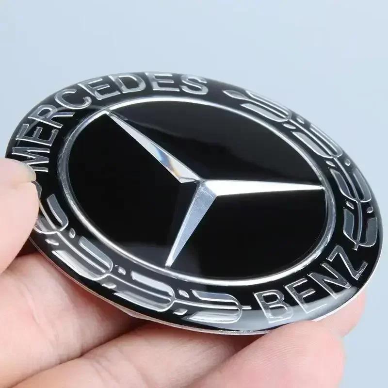 Car Sticker Hot 2026 New For Benz 4pcs 65MM Car Hub center cover logo sticker for MERCEDES BENZ AMG W203 W204 W205 W209 W213 W21