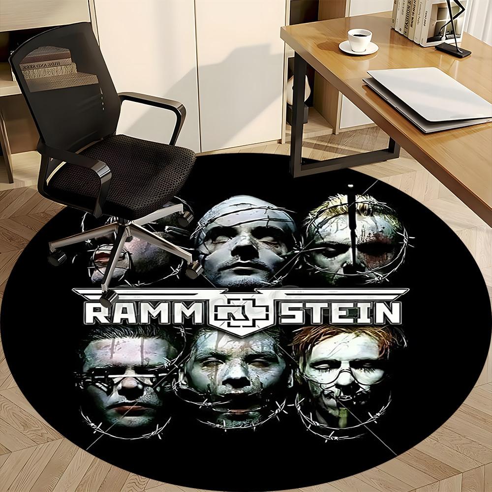1 шт. Круглый ковер Rammstein Metal для офиса, под офисные стулья, спальни, гостиной, домашний декор a0926051