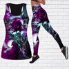 Rose Dove Print Yoga Outfit for Women Fashion Workout Leggings Fitness Sports Casual Yoga Pants