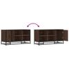 Shoe Bench Brown Oak Effect 100x40x53.5 cm Engineered Wood & Metal