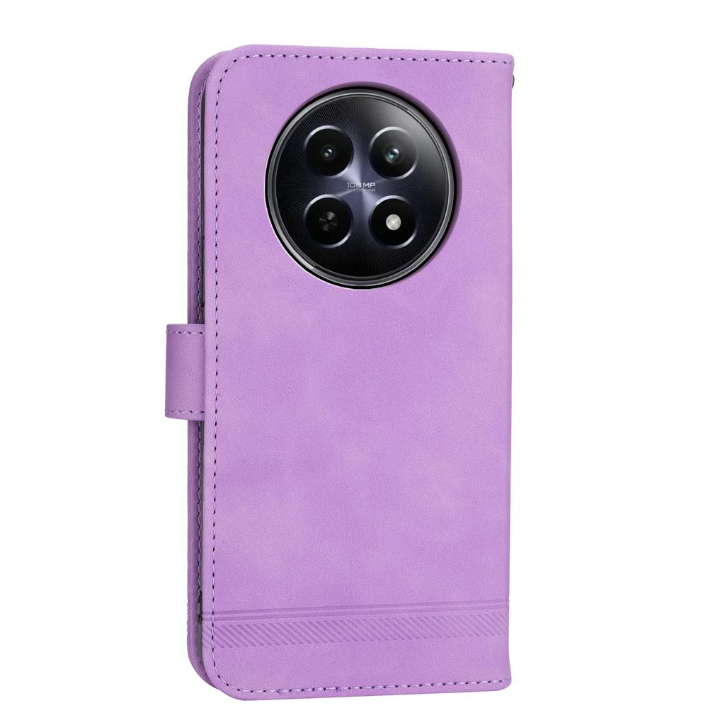 DIERFENG DF-03 Чехол-кошелек для телефона для Realme 12 5G/12x 5G Чехол с отпечатанными линиями и слотом для карт