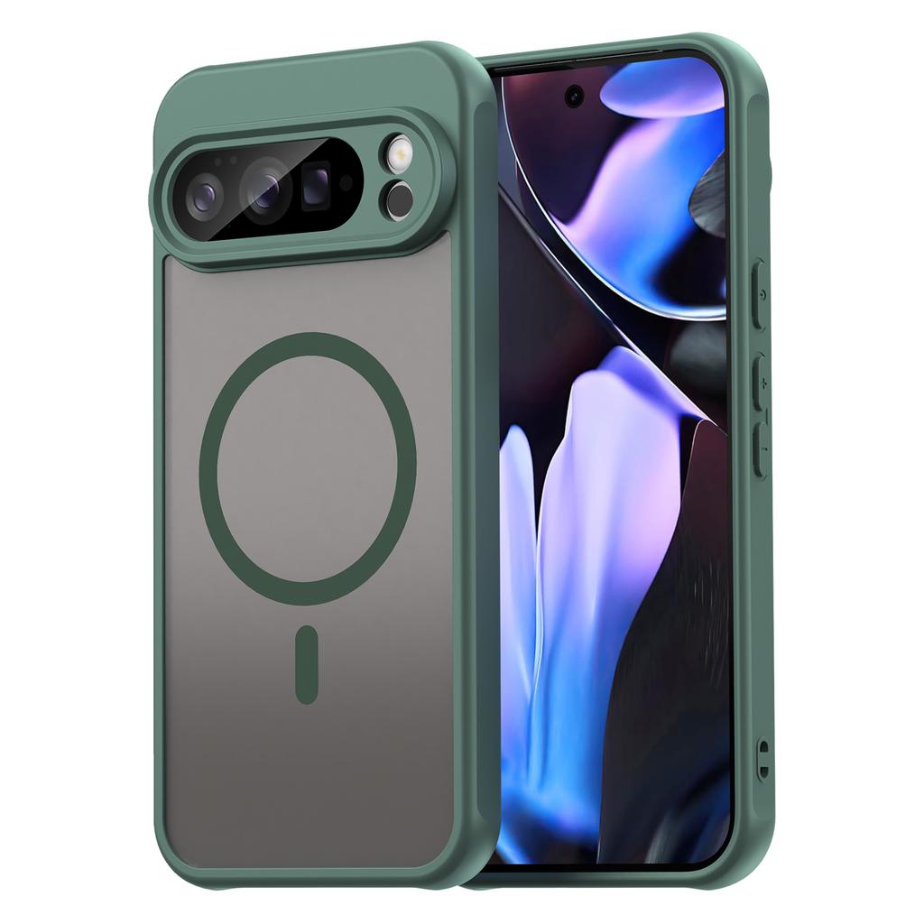 Матовый противоударный чехол-щит для Google Pixel 9 10 Pro XL 9A 10A, с магнитом для беспроводной зарядки, мягкий ТПУ-каркас, пластиковая крышка для телефона