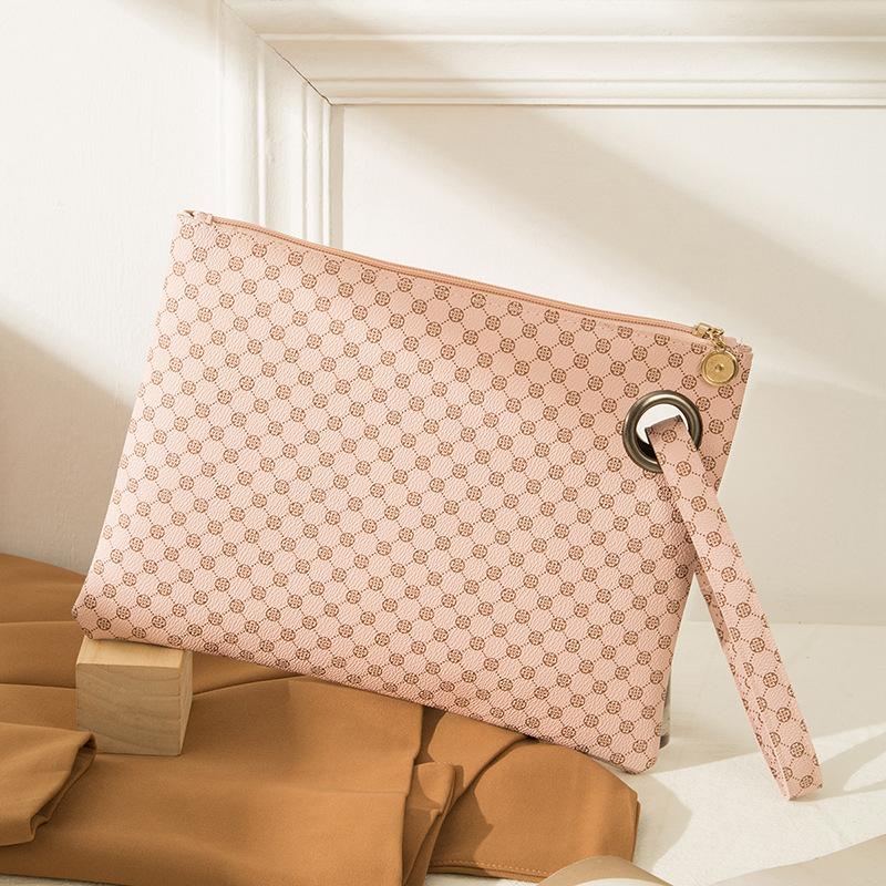 Women Wristlet Bag PU Leather Envelope Bag Shopping Totes Traveling Portable Phone Purse Clutch Wallet Ladies Pattern HandBags