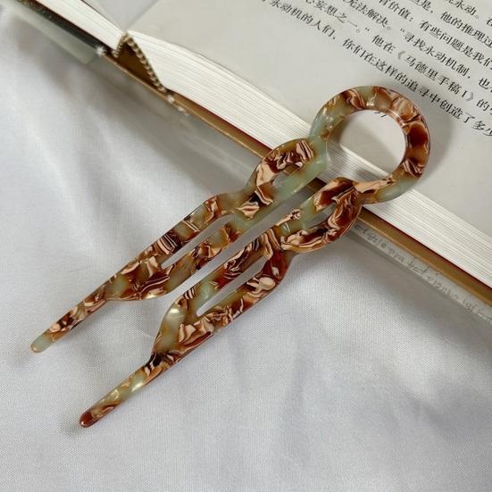 U-образная ацетатная заколка для волос, легкая, нескользящая, длинная, густая, шпилька для волос, французский пучок, аксессуары для волос для женщин и девочек