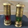 Латунный фонарь в виде нефтяного судна | 8-дюймовый подвесной/настольный морской светильник | Коллекционная масляная горелка | Декор латунных ламп
