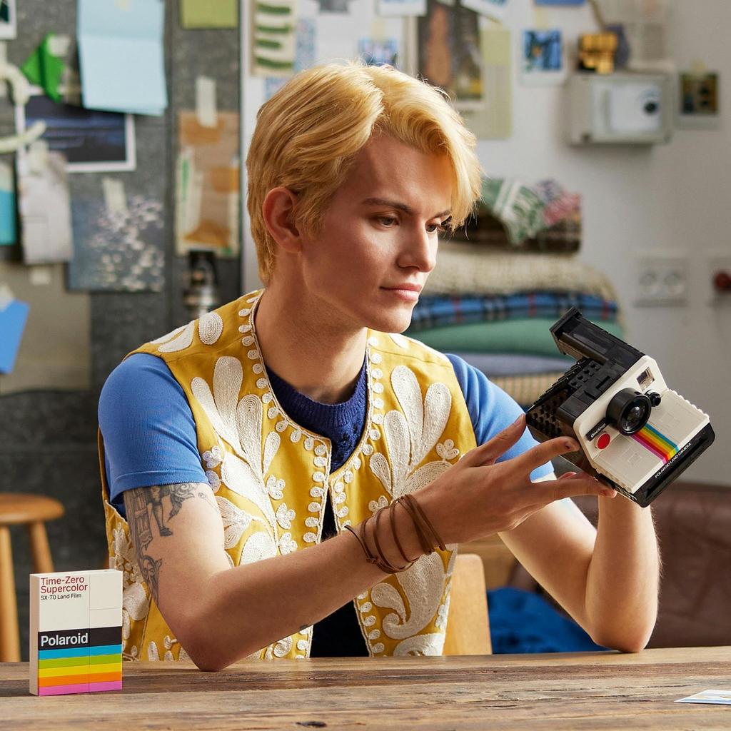 Игрушка LEGO Ideas Polaroid One-Step SX-70, Подарок на день рождения, Рождество, для мужчин и женщин, Стильный дизайн интерьера, 21345